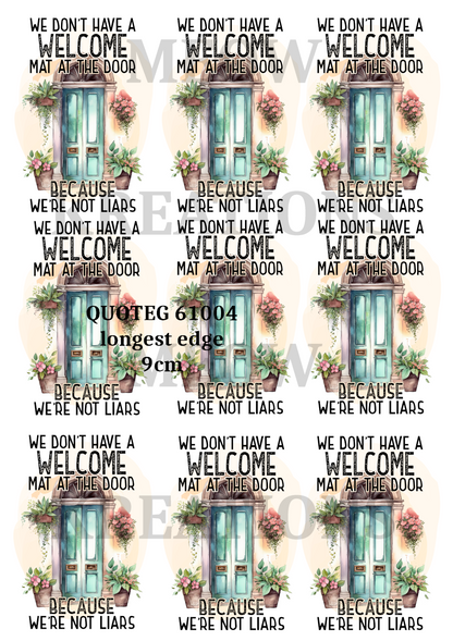Decoupage Rice Paper - QUOTEG 61004