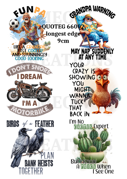 Decoupage Rice Paper - QUOTEG 66002
