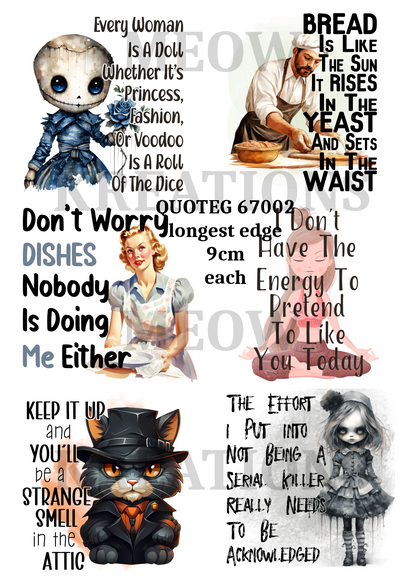 Decoupage Rice Paper - QUOTEG 67002