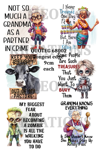 Decoupage Rice Paper - QUOTEG 68002