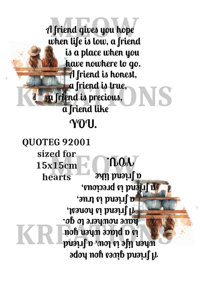 Decoupage Rice Paper - QUOTEG 92001