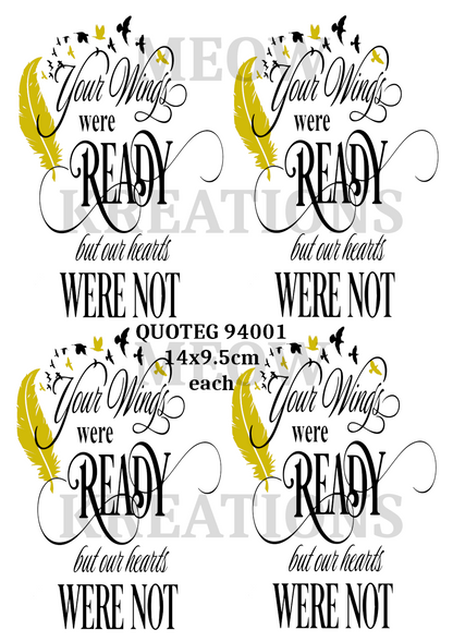 Decoupage Rice Paper - QUOTEG 94001