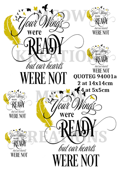 Decoupage Rice Paper - QUOTEG 94001a
