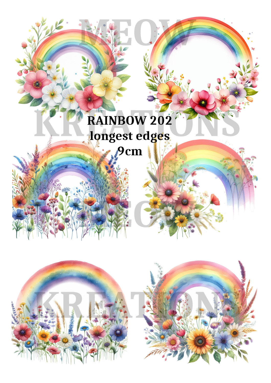 Decoupage Rice Paper - RAINBOW 202