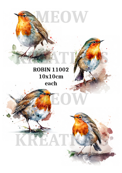 Robin Bird Decoupage Rice Paper - ROBIN 11002