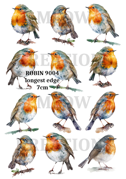 Robin Bird Decoupage Rice Paper - ROBIN 9004