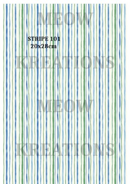 Decoupage Rice Paper - STRIPE 101