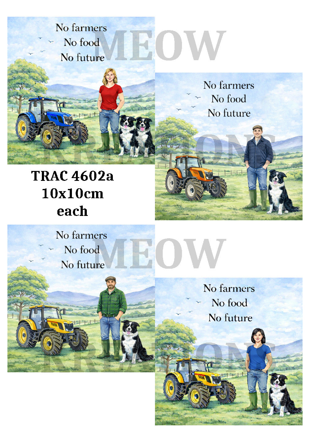 No Farmers, No Food, No Future Welsh Decoupage Rice Paper - TRAC 4602a