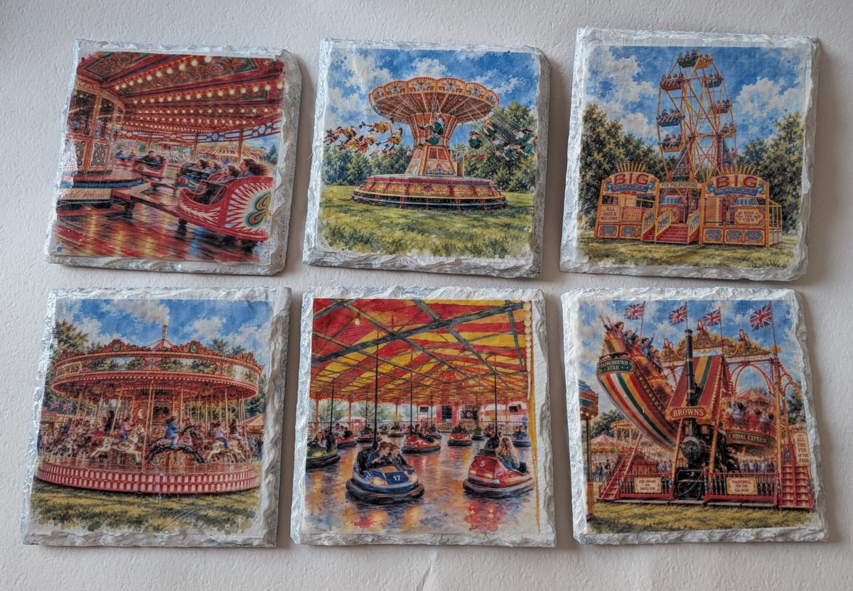 Vintage Fairground Rides Collection Decoupage Rice Paper - CFG 102