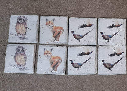 Flying & Standing Pheasants Decoupage Rice Paper - PHE 102