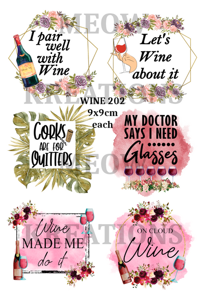 Decoupage Rice Paper - WINE 202