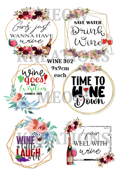 Decoupage Rice Paper - WINE 302