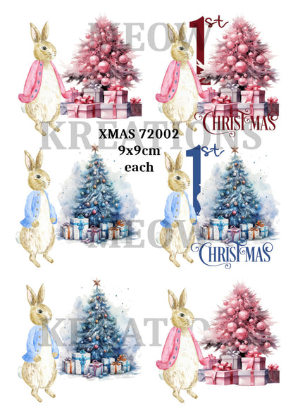 Baby's First Christmas Decoupage Rice Paper - XMAS 72002