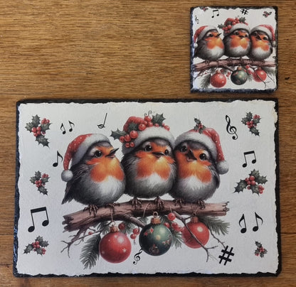 Christmas Robins Holly & Baubles Decoupage Rice Paper - XROB 45001