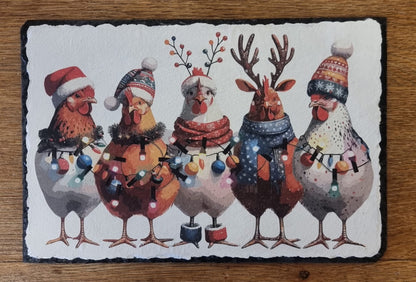 Christmas Chickens in Festive Hats Decoupage Rice Paper – CHI 25002