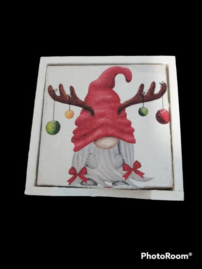 Gonk Reindeer Christmas Decoupage Rice Paper - RUDO 2002