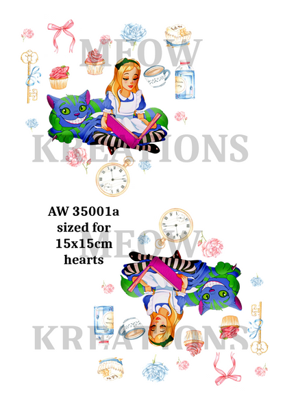 Alice in Wonderland Decoupage Rice Paper - AW 35001a