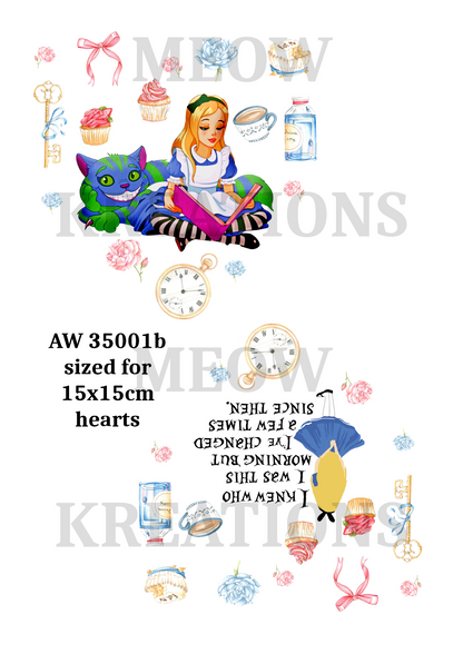 Alice in Wonderland Decoupage Rice Paper - AW 35001b