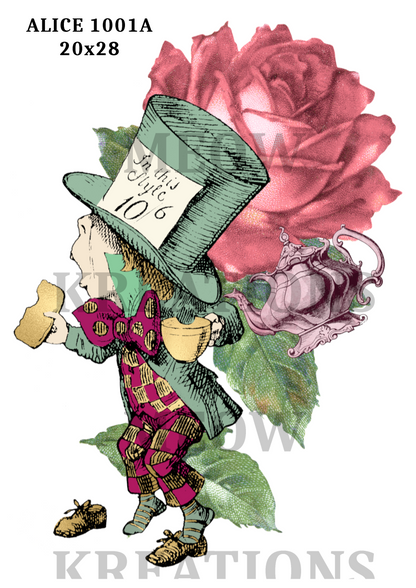 Alice in Wonderland Decoupage Rice Paper - Alice 1001A