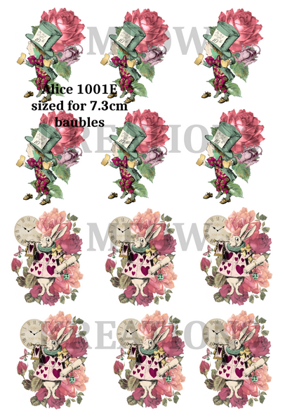 Alice in Wonderland Decoupage Rice Paper - Alice 1001E