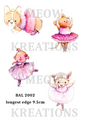Ballet Animals Decoupage Rice Paper - BAL 2002