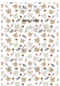 Cute Bears & Flowers Pattern Decoupage Rice Paper – BEAR 1101
