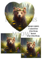 Flower Crown Bear Decoupage Rice Paper – BEAR 14001