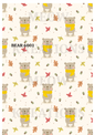 Autumn Bear & Falling Leaves Decoupage Rice Paper – BEAR 6001