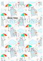 Bear With Colourful Umbrella Decoupage Rice Paper – BEAR 7001