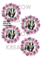 Pink Floral Badger Wreath Decoupage Rice Paper – BG 002