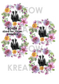 Floral Wreath BadgerDecoupage Rice Paper – BG 004