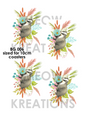 Floral Badger Bouquet Decoupage Rice Paper – BG 006
