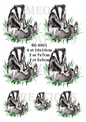 Playful Badger Decoupage Rice Paper – BG 4001