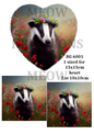 Floral Crown Badger Decoupage Rice Paper – BG 6001