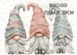 Pastel Gonk Trio Decoupage Rice Paper – BGO 1001