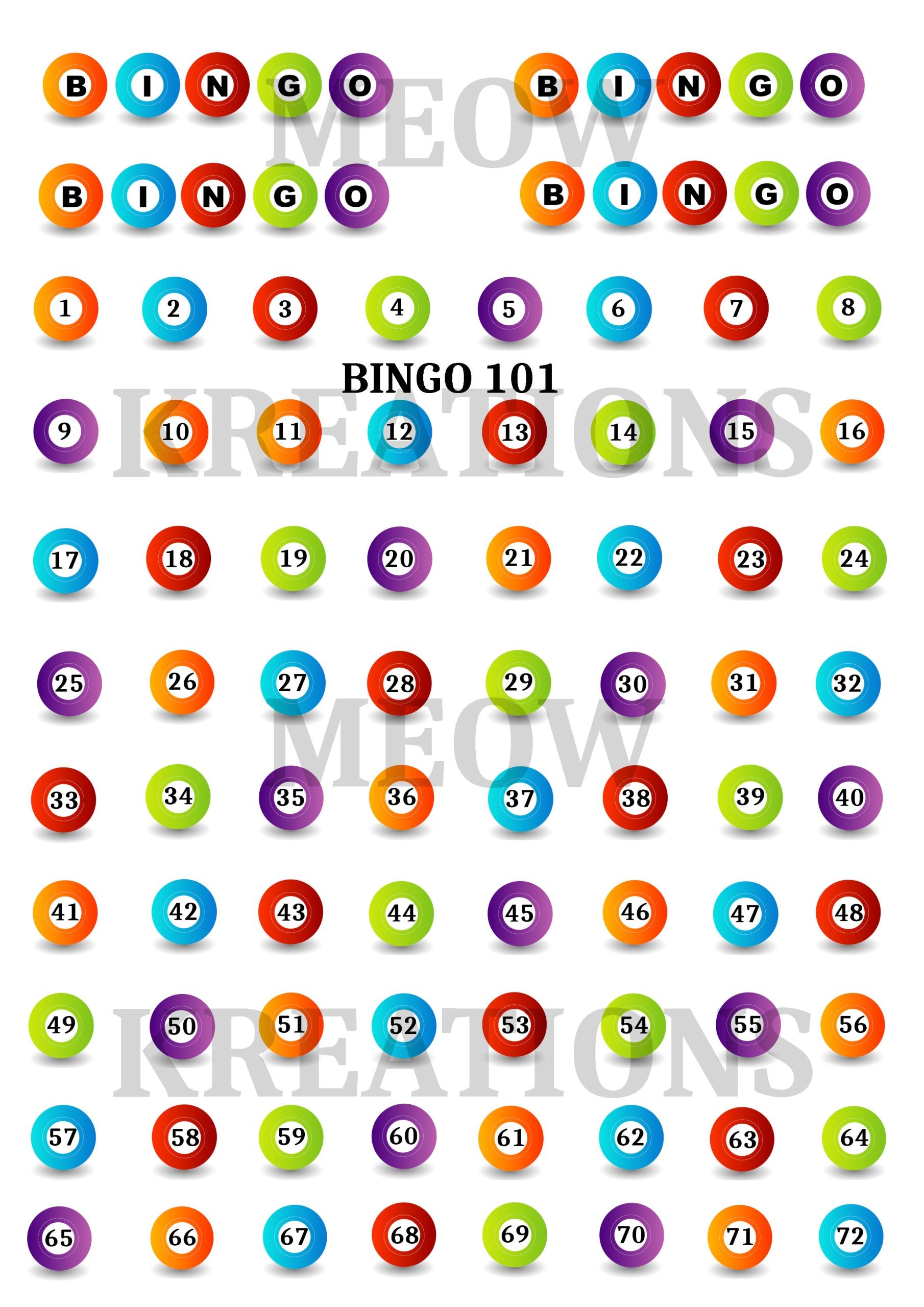 BINGO 101 – Meowkreations