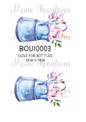 Blue Vase & Flowers Decoupage Rice Paper - BOU 10003