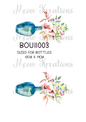 Blue Vase & Wildflowers Bottles Decoupage Rice Paper - BOU 11003