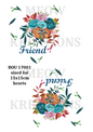 Friend Floral Basket Hearts Decoupage Rice Paper - BOU 17001
