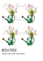Wildflowers in Watering Can Decoupage Rice Paper - BOU 7002