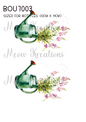Wildflowers Watering Can Bottles Decoupage Rice Paper - BOU 7003