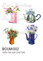 Floral Jugs & Teapots Decoupage Rice Paper - BOUM 1002