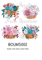Floral Baskets Decoupage Rice Paper - BOUM 5002