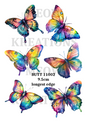 Rainbow Watercolour Butterflie Decoupage Rice Paper – BUTT 11002
