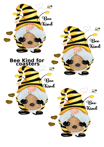 Bee Kind Coasters Decoupage Rice Paper – BKC 01