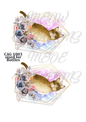 Regal Cat Floral Bottle Design Decoupage Rice Paper - CAG 1003