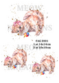 Playful Kitten With Ball Decoupage Rice Paper - CAG 2001