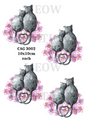 Cats With Heart Tails & Flowers Decoupage Rice Paper - CAG 3002