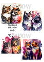 Romantic Cats & Hearts Decoupage Rice Paper - CAG 7002