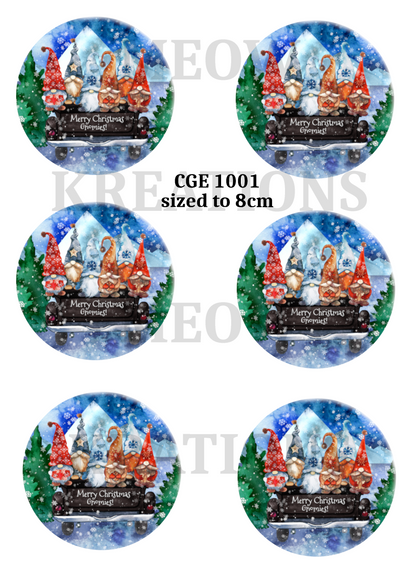 Gonk Christmas Decoupage Rice Paper - CGE 1001